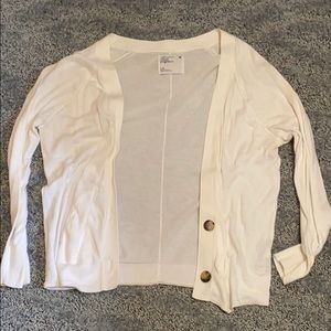 White button up cardigan